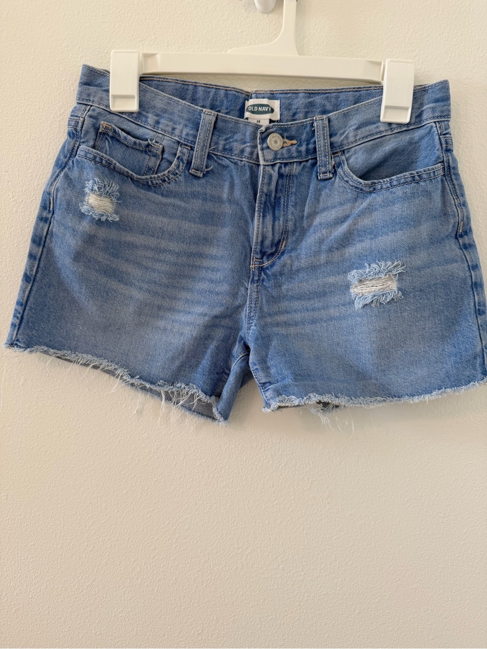 Old Navy Light Blue Distressed Cutoff Denim Shorts